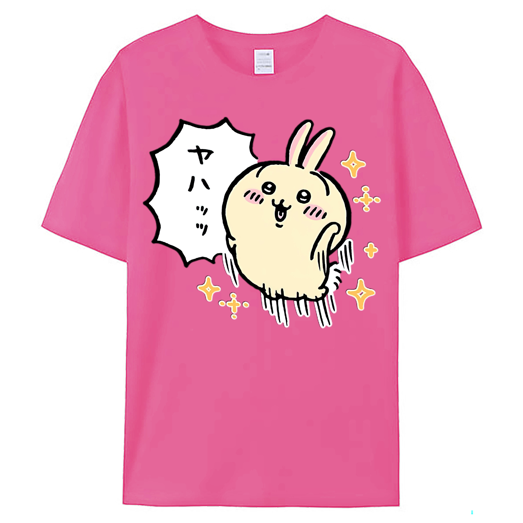 （画像用） ちいかわ うさぎ Chii-kawa usagi レディースカジュアルプリントTシャツ（綿100％）